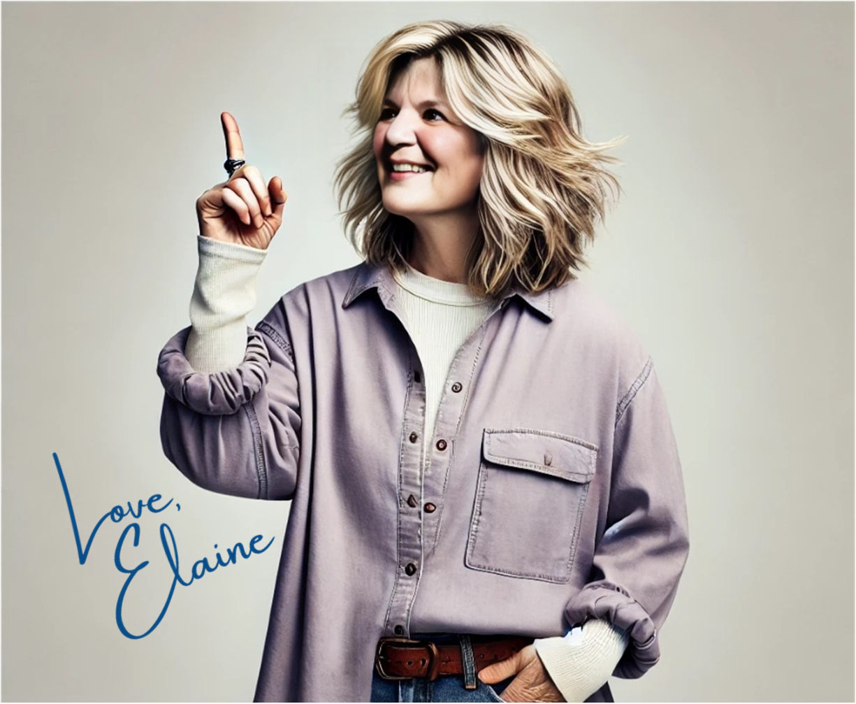 photo of Elaine pointing up